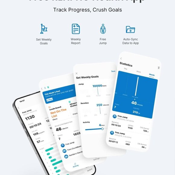 Cordless Jump Rope, Weighted Jump Rope with Counter - Picture 2 of 7